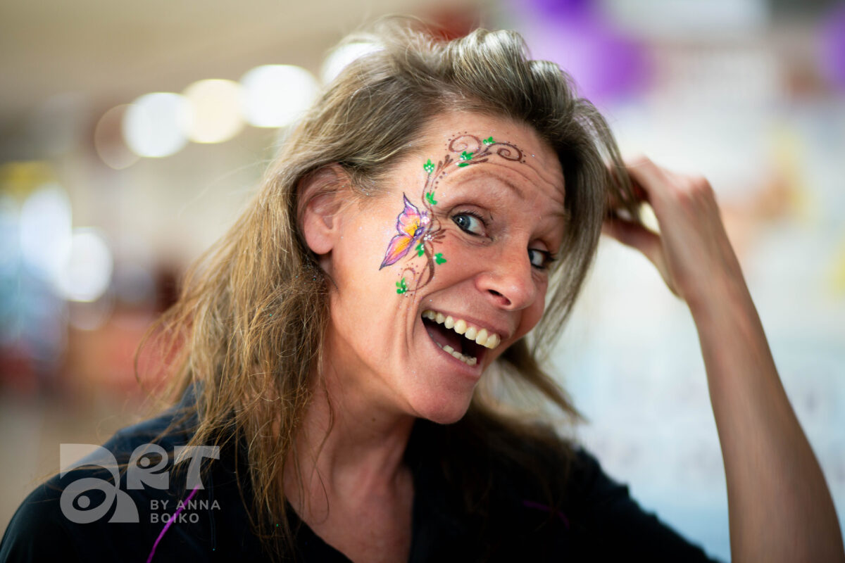 Small butterfly face painting by Anna Boiko