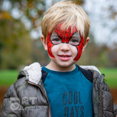 Spiderman face painting by Anna Boiko