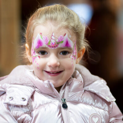 Unicorn face painting by Anna Boiko