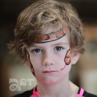 Snake face painting by Anna Boiko